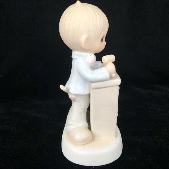1983 Precious Moments Figurine Let Us Call The Club to Order Jonathan & David - Picture 5 of 11
